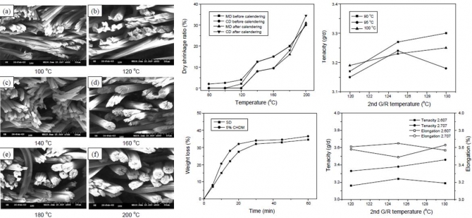 Conjugate spun of polyethylene terephthalate resin modified with 1,4-cyclohexanedimethanol