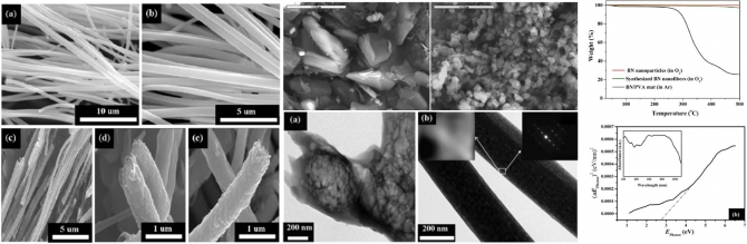 Boron nitride nanofibers by the electrospinning technique