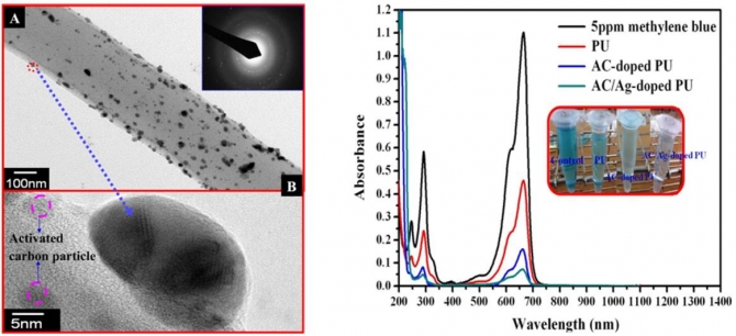 Activated Carbon/Silver-Doped Polyurethane Electrospun Nanofibers: Single Mat for Different Pollutants Treatment