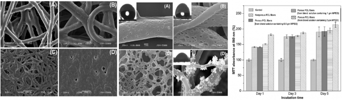 Fabrication of highly porous poly (epsilon-caprolactone) fibers for novel tissue scaffold via water-bath electrospinning