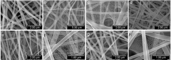 Formation of electrospun nylon-6/methoxy poly(ethylene glycol) oligomer spider-wave nanofibers