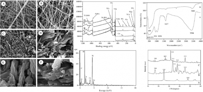 Synthesis of hydroxyapatite crystals using titanium oxide electrospun nanofibers