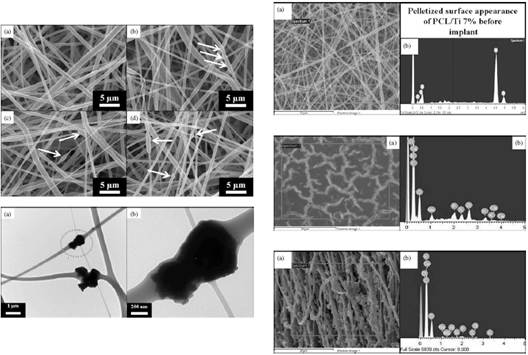 Nanobiotechnology approach to fabricate polycaprolactone nanofibers containing solid titanium nanoparticles as future implant materials